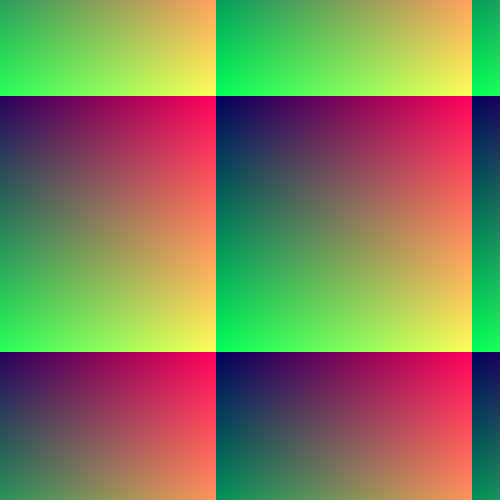 a cool gradient test card